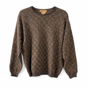 Vintage Tricot St Raphael Pattern Knit Sweater Grandpa Core Cozy Pullover